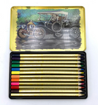 Set Of 12 Colored Pencils In Tin